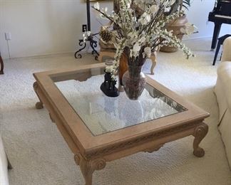 Marge carson claw foot coffee table $250