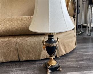 Black and brass lamp $15