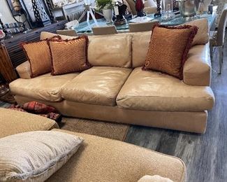 Kreis leather sofa $150 ( wear to top cushions)
