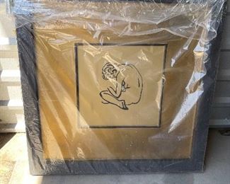New uttermost gold framed art pair $250 