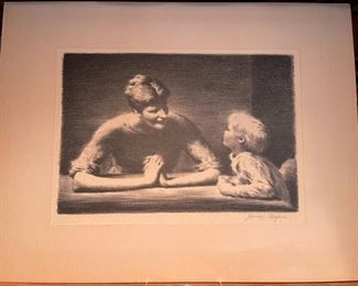 James Chapin “Communication” original signed lithograph