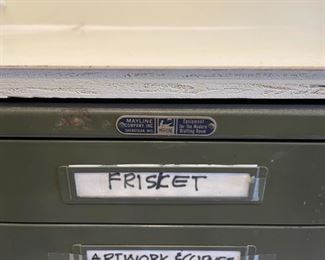 Vintage Mayline 5-drawer blueprint file cabinet