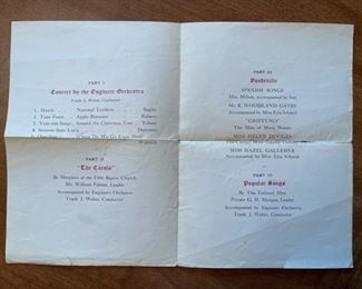 1917 US Engineers Christmas Program.  This was the last Christmas celebrated during WWI