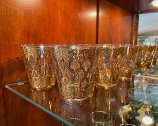 Set of 6 vintage Culver Valencia tumblers