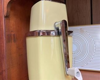 Vintage hand crank ice crusher