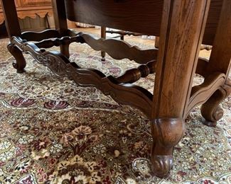 Unique side drop-leaf dining table with four ladder backs chairs