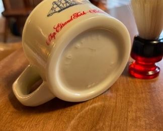 Vintage Old Spice shaving mug and brush