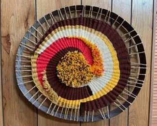 Very cool weaving on a large metal ring