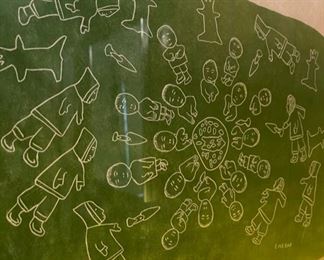 Eskimo Western Arctic 1970 “After The Hunt” signed Litho by Mark Emerak, purchased at the former Raven Gallery, Minneapolis in 1970