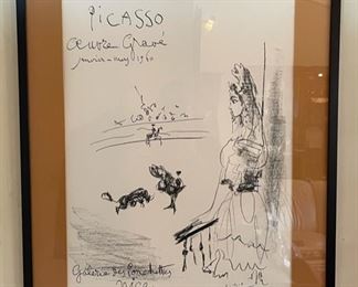 Authentic Pablo Picasso titled ‘Femme Au Balcon’ 1960 Original Poster Printed in Lithograph Technique