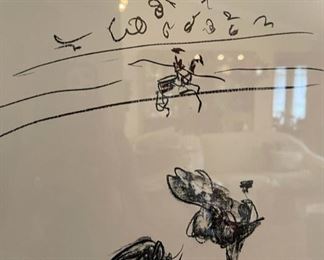 Authentic Pablo Picasso titled ‘Femme Au Balcon’ 1960 Original Poster Printed in Lithograph Technique