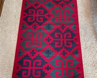 Vintage woven rug attributed to J. Isaac Vasquez Zapotec