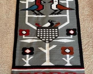 Vintage Tree of Life woven tapestry 