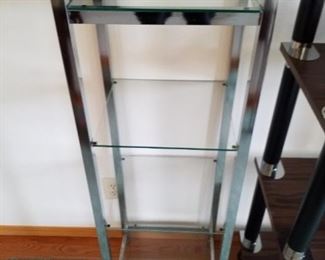 Chrome and glass shelf