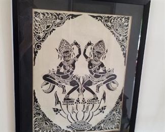 Oriental ink rubbing