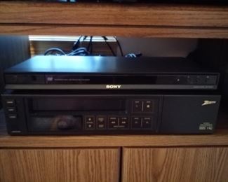 Sony cd player and zenith VHS player