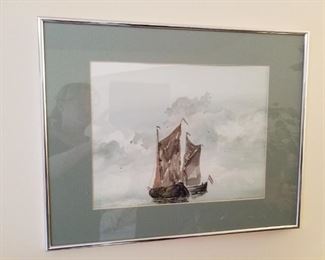 Water color ship
