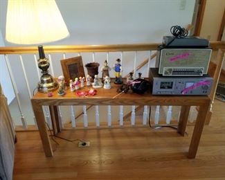 Hall table and touch lamp