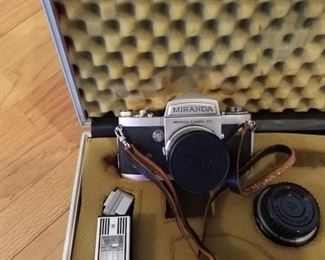 Miranda camera with accessories