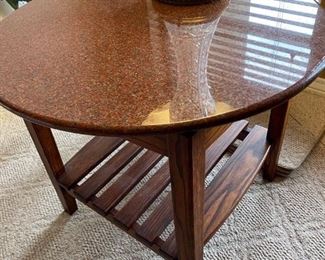 side table with granite top