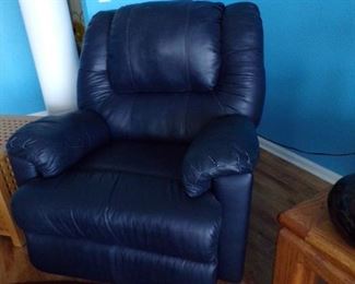 another matching leather recliner