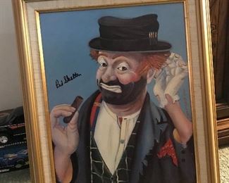 Red Skelton painting signed by Red Skelton himself 