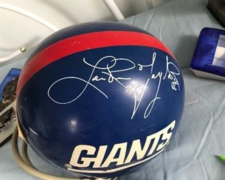 Giants helmet signed by Lawrence Taylor 