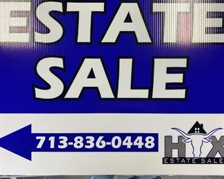 HTX Estate Sale Sign