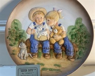Homco Home Interior #1505 Denim Days 8" Plate Dated 1985