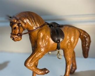 Leather toy horse