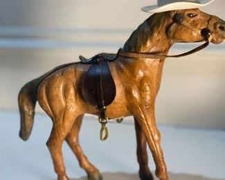 Leather toy horse
