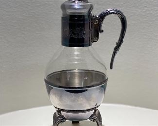 coffee/tea warmer with glass carafe