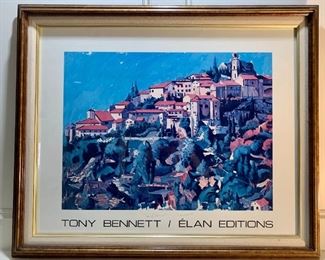 Tony Bennett "South of France" Framed Poster Hand Signed by Tony Bennett 