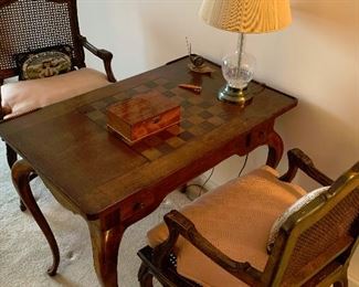 Trouvailles chess table (Watertown, MA)