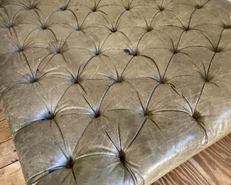 54 x 48 leather ottoman - as is