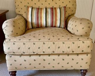 Claredon court gold print  club chair