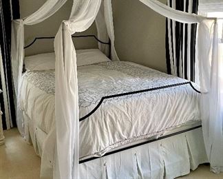 Queen Metal Canopy Bed (No Mattress or Boxspring)