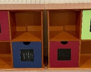 Cubby Unit with Multicolored Drawers