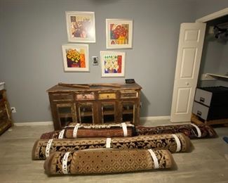 Reclaim3d Wood Buffet and Rugs