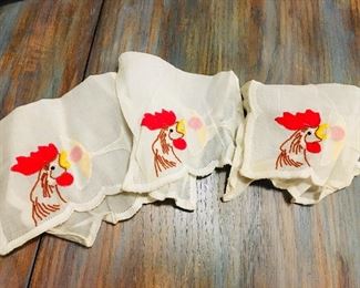 Rooster cocktail napkins