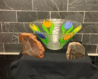 Flower Glass Bowl    Geo Rocks