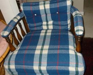 plaid chair