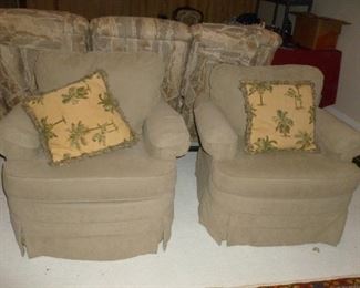 pair of nice over-stuffed chairs