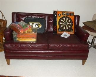 leather loveseat (needs cleaning)