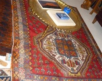 another rug & brass coffee table