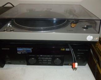 audio technica turntable & kenwood receiver