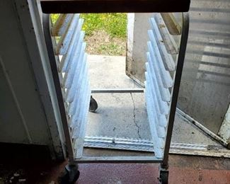 Walnut Top Sheet Pan Rack