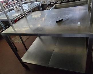 4ft Rolling Stainless Table