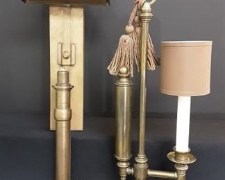 Antique cooper wall sconce with candle brass lamp