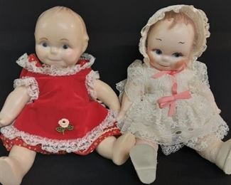 Hand painted ceramic jointed dolls.